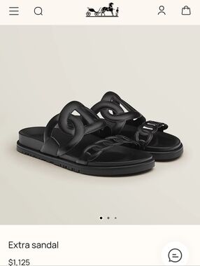 Hermes NEW Black Extra Nappa Sandal Women’s Slide SOLD OUT EU 41